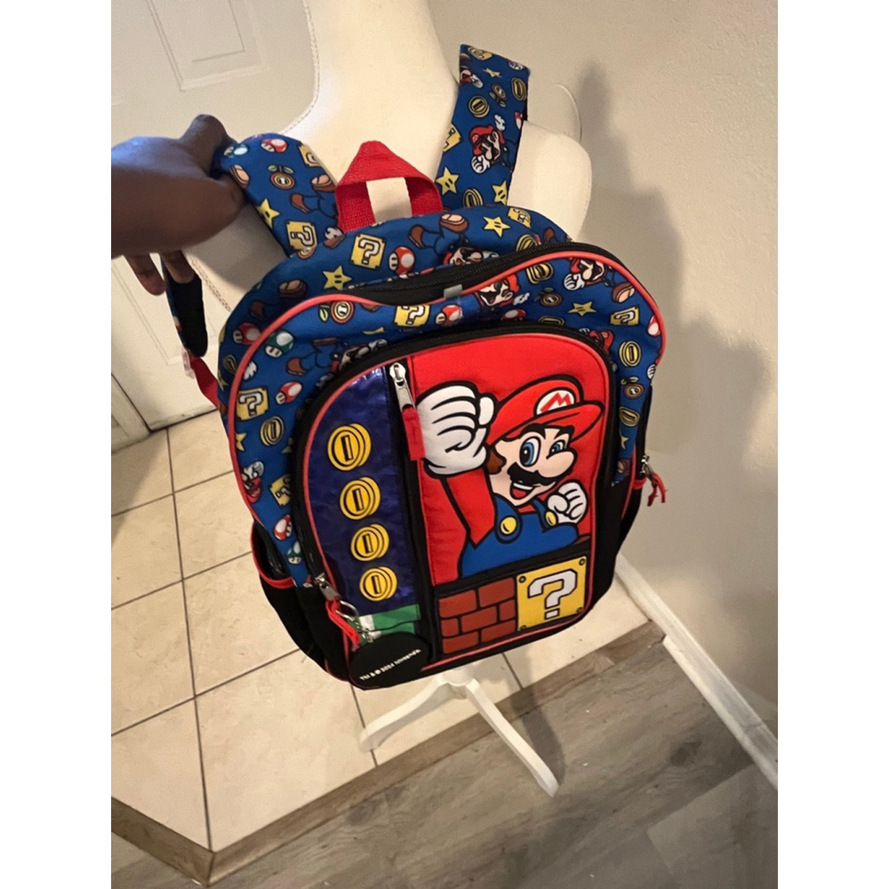 Bioworld Super Mario 16” Kids Backpack Multicolor Unisex - Picture 8 of 9